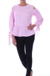 BLOUSE EPAULES OUVERTES 9081 FUSHIA