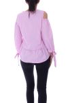 BLUSE MIT OFFENEN SCHULTERN 9081 FUSHIA