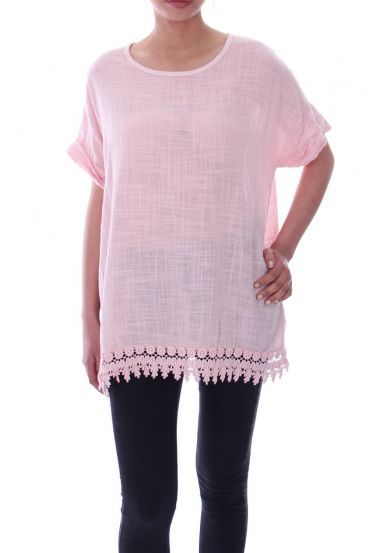 TOP BASIS LACE ROSE 9073