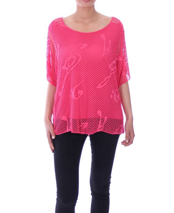 TUNIC AJOUREE 9070 FUSHIA