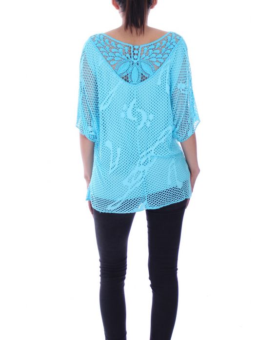 TUNIC AJOUREE 9070 BLUE