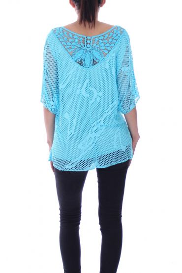 TUNIC AJOUREE 9070 BLUE