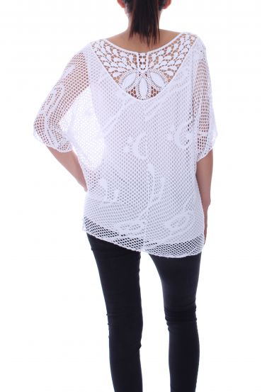 TUNIC AJOUREE 9070 WHITE