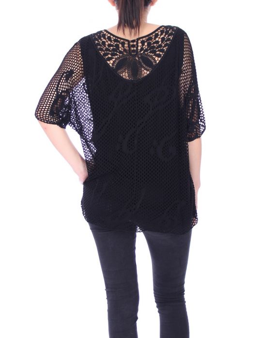 TUNIC AJOUREE 9070 BLACK