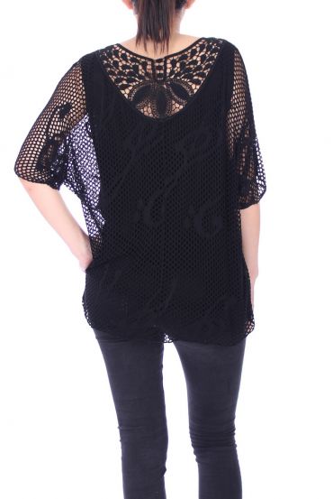 TUNIC AJOUREE 9070 BLACK