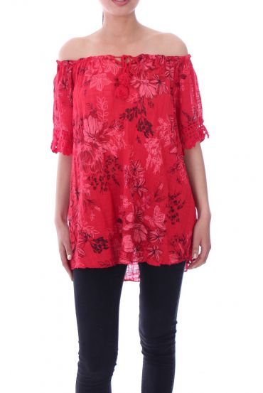 TUNIC FLORAL 9078 RED