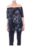 TUNIC FLORAL 9078 BLACK