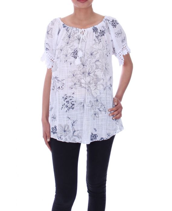 TUNIC FLORAL 9078 WHITE