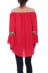 TUNIC BOHEMIENNE 9066 ROUGEµ