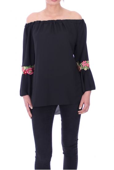 TUNIC BOHEMIENNE 9066 BLACK