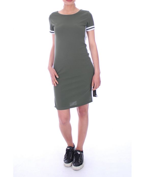 DRESS HAS BAND 9068 KHAKI