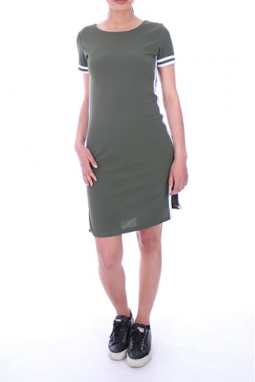 DRESS HAS BAND 9068 KHAKI