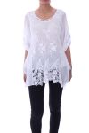 TUNIC AJOUREE 9075 WHITE