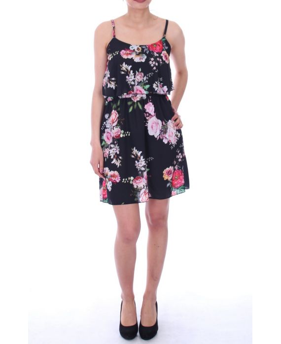 JURK FLOWER 9084 ZWART