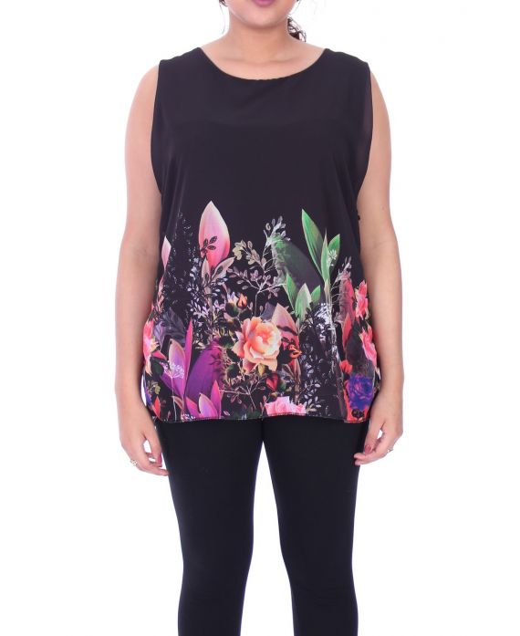 LARGE SIZE TOP PRINTS 9089 BLACK