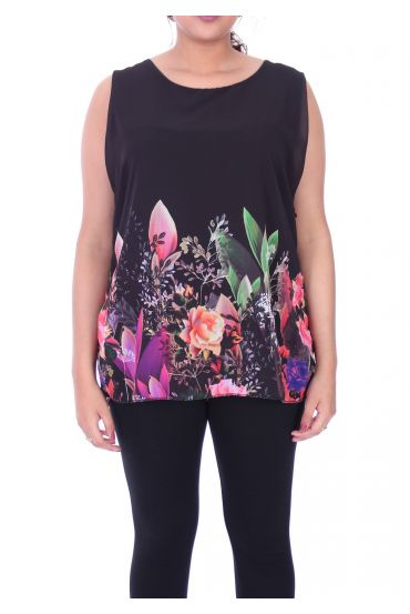 LARGE SIZE TOP PRINTS 9089 BLACK