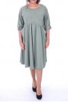 GRANDE TAILLE ROBE 2 POCHES 6051 VERT MILITAIRE