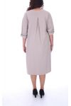 GRANDE TAILLE ROBE 2 POCHES 6051 BEIGE