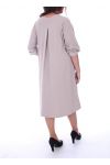 GRANDE TAILLE ROBE 2 POCHES 6051 BEIGE