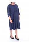 LARGE SIZE DRESS 2 POCKETS 6051 NAVY