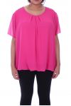 GRANDE TAILLE TOP DOS DENTELLE 9092 FUSHIA