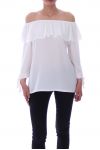 T-SHIRT SHOULDERS DENUDEES 6023 WHITE