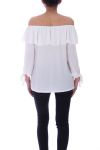 T-SHIRT SHOULDERS DENUDEES 6023 WHITE