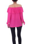 T-SHIRT EPAULES DENUDEES 6023 FUSHIA