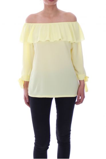 T-SHIRT SHOULDERS DENUDEES 6023 YELLOW