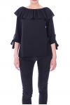 T-SHIRT SPALLE DENUDEES 6023 NERO