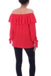 T-SHIRT EPAULES DENUDEES 6023 ROUGE