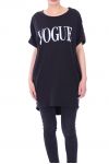 CAMISETA LARGA 2 BOLSILLOS DE VOGUE 9059 NEGRO