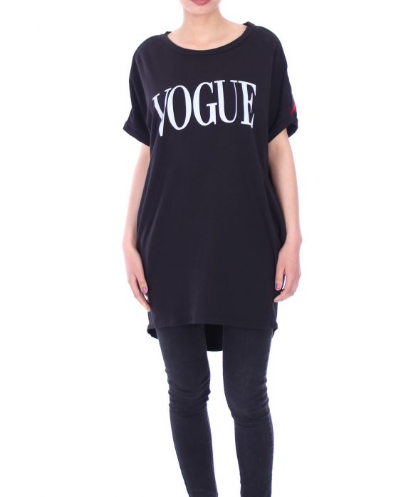 LANG T-SHIRT 2 ZAKKEN VOGUE 9059 ZWART