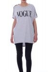 CAMISETA LARGA 2 BOLSILLOS DE VOGUE 9059 GRIS