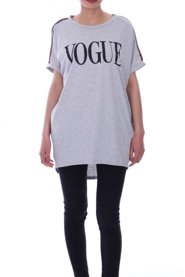 CAMISETA LARGA 2 BOLSILLOS DE VOGUE 9059 GRIS