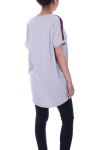 CAMISETA LARGA 2 BOLSILLOS DE VOGUE 9059 GRIS