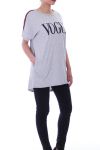 CAMISETA LARGA 2 BOLSILLOS DE VOGUE 9059 GRIS