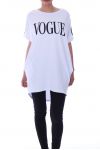 CAMISETA LARGA 2 BOLSILLOS DE VOGUE 9059 BLANCO