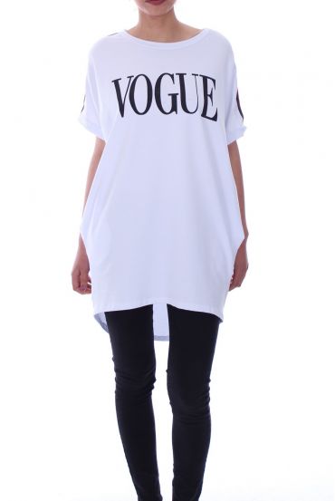 CAMISETA LARGA 2 BOLSILLOS DE VOGUE 9059 BLANCO