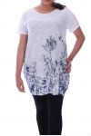 LARGE SIZE TUNIC PRINTED 9097 WHITE