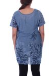 LARGE SIZE TUNIC PRINTED 9097 BLUE