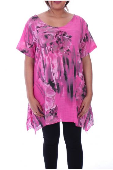 LARGE SIZE TUNIC PRINTED 9104 PINK