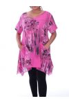 GRANDE TAILLE TUNIQUE IMPRIMEE 9104 ROSE