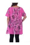 GRANDE TAILLE TUNIQUE IMPRIMEE 9104 ROSE