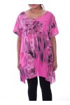 GRANDE TAILLE TUNIQUE IMPRIMEE 9104 ROSE