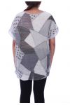 GRANDE TAILLE T-SHIRT PAILLETE 9100 GRIS