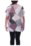 GRANDE TAILLE T-SHIRT PAILLETE 9100 ROSE