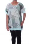 GRANDE TAILLE T-SHIRT PAILLETE 9100 VERT