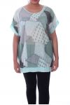 GRANDE TAILLE T-SHIRT PAILLETE 9100 VERT