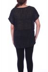 LARGE SIZE TUNIC SEQUINS 9098 BLACK